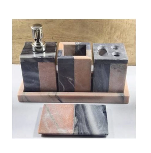 Ensemble de salle de bain en marbre pour hôtel, maison, design moderne, personnalisé, design de luxe, artisanat, salle de bain en marbre - Product Image 2