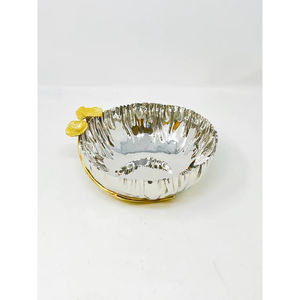 Bol à riz en acier inoxydable poli pour salle à manger élégante Bol à fruits en métal décoratif avec finition artisanale antique - Product Image 4