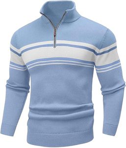 Pull en tricot décontracté pour homme W9592Y Knzhee Industry, anti-rides, anti-bouloches, respirant, fin, 100% coton, ample, uni, hiver - Product Image 5