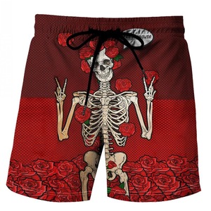 Pantalones cortos de baño para hombre con estampado de cuadros florales personalizados al por mayor, bota elegante, bikinis cortos de maternidad para gimnasio, ropa de playa de talla grande tejida - Product Image 2