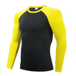 Best Selling High Quality Spandex/Polyester <b>Compression</b> <b>Shirt</b> Men Unisex Gym Workout Long-Sleeve Fitness Rash Guard Breathable - Product Image 6