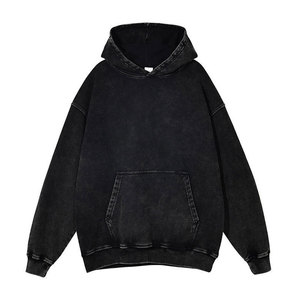 Sweat à capuche blanc lavé à la pierre sweat à capuche lavé à l'acide personnalisé sweat vintage sweat à capuche lavé avec sérigraphie taux de vente entier - Product Image 4