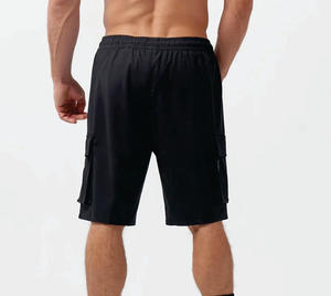 Pantalones cortos deportivos para correr impermeables de secado rápido para hombre, cómodos pantalones cortos de Fitness con cintura elástica, sólidos para correr, entrenamiento de gimnasio personalizado - Product Image 2