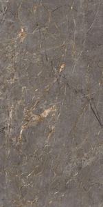 Carreaux de dalle en porcelaine de marbre gris vague haute brillance Bagnara 1600x3200mm pour sol et murs extérieurs - Product Image 2