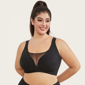 บราไร้โครงแบบไร้ตะเข็บสำหรับสาวพลัสไซส์ ดีไซน์หลังรูปตัวยู พร้อมฟองน้ำเสริมทรง ชุดชั้นในสไตล์ลำลองสำหรับฤดูร้อน - Product Image 1