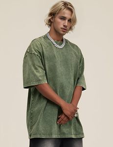 Camiseta vintage de peso pesado de alta calidad del fabricante, mezclilla de algodón 100% desgastada con lavado ácido con logotipo personalizado, tu propia marca - Product Image 4