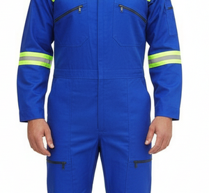 Best Safety Working Overall <b>Suits</b> Men's Cotton Coverall Dangri Reflective Mechanic Workwear Uniform Fire Resistant Construction - Product Image 6