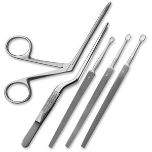 Hartman Professional 5-Piece ENT Tools Set 3,5 \ "Pinzas de cocodrilo Instrumentos quirúrgicos largos de alta calidad Ear Loop Kit quirúrgico - Product Image 1