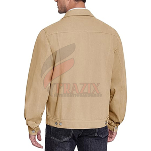 Veste en jean ample pour homme, sur mesure, 100% coton, logo sur le devant, style streetwear, vente flash - Product Image 3