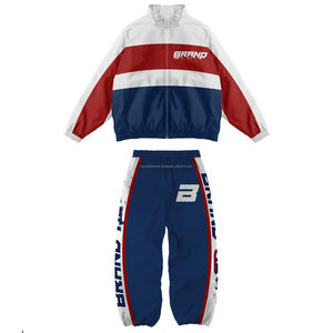 Trajes de chándal de nailon con cremallera para entrenamiento, tallas grandes, estilo urbano, cortavientos de poliéster para primavera, chándal de temporada. - Product Image 1