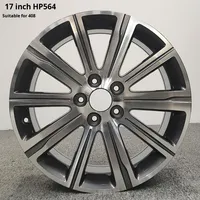 عجلات جديدة مقاس 17 بوصة من سبائك الألومنيوم لسيارات بيجو 408 و308 و508 و2008 و3008 و5008، مقاومة للضغط، معدلة طراز Y415 بلون رمادي معدني