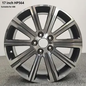 Nouvelles jantes en alliage d'aluminium de 17 pouces pour Peugeot 408, 308, 508, 2008, 3008, <span class=keywords><strong>5008</strong></span>, résistantes à la pression, modifiées Y415, finition <span class=keywords><strong>gris</strong></span> canon usiné - Product Image 1