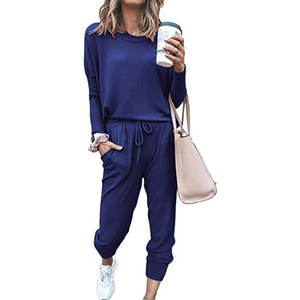 ชุดวอร์มของผู้หญิงน้ำหนักเบาสีพื้นชุดวอร์ม2025ออกแบบได้ตามต้องการ - Product Image 1