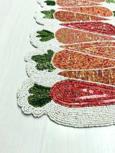 ที่ชาร์จทรงกลมทำด้วยมือสำหรับการรับประทานอาหารสุดหรูและของตกแต่งวันหยุดลูกปัดทำมือไม่เหมือนใครที่รองจานบนเฟอร์นิเจอร์บ้าน - Product Image 4