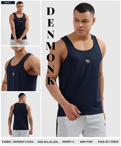Camiseta sin mangas Flex Vest importada de Dotknit Lycra (180 GSM) para hombre, cuello en U, estilo musculoso, para correr, fitness, gimnasio. - Product Image 6