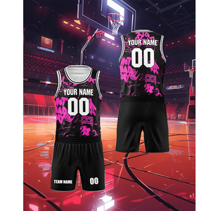 Tenue de basketball personnalisable au design dernier cri, respirante et à séchage rapide, motif abstrait multicolore |   Idéal pour l'entraînement - Product Image 1