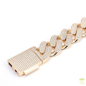 Bracelet Hip Hop en argent sterling 925 le plus vendu Lien cubain en diamant Moissanite glacé disponible à un prix abordable - Product Image 2