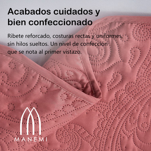 Copriletto e Federe in Cotone Manemi con Ricamo Paisley Classico per Uso Domestico Estivo - Product Image 3