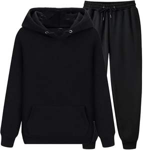 Chándal de dos piezas de algodón y poliéster personalizado para hombre con logotipo de diseño liso, chándal deportivo para hombre, chándal deportivo para hombre - Product Image 6