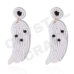 Comprar Pendientes Nvenf con Cuentas Halloween para Mujer Color Patriótico Naranja Blanco Azul para Boda o Día DE LOS Caídos - Product Image 1