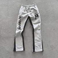 Pantalon de jogging évasé à carreaux style hip-hop personnalisé pour hommes, respirant et empilé, idéal pour l'été