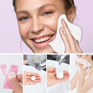 Mini Disposable <b>Compressed</b> Washcloth, Pack of 100 Disposable <b>Compressed</b> <b>Towels</b>, Mini Hand <b>Towel</b> - Product Image 3