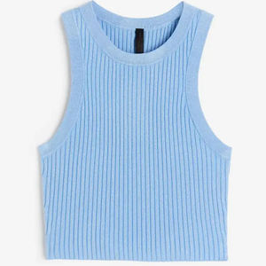 High Quality Breathable Tanktop <b>Women</b> Ribbed New Style Cotton fabric Crop <b>Top</b> USA Size <b>Women</b> For TankTop OEM ODM Custom - Product Image 4