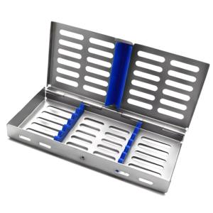 Casetes de Esterilización Quirúrgica Dental Manuales de Acero Inoxidable de Alta Calidad 5710, Bandeja para 20 Instrumentos, Autoclave, Certificación CE - Product Image 5