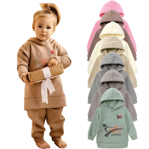 Ensemble de survêtement pour enfants imprimé d'hiver de haute qualité personnalisé avec capuche pour garçons Service OEM Taille personnalisée Placement du logo avant - Product Image 2