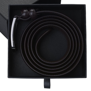 Ceintures en cuir véritable pour hommes Ceintures habillées de couleur marron de qualité supérieure Nouvelle arrivée Ceintures en cuir véritable pour hommes - Product Image 6