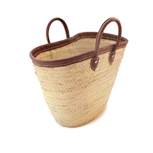 Bolsa de Compras de Playa de Verano Natural Handowen con Correa Larga para el Hombro, Material de Hoja de Palma, Hecha en MA, Multiusos - Product Image 1