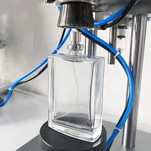 Máquina de prensado semiautomática para botellas de perfume, producto de punto, para uso médico