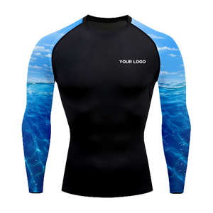 เสื้อแรชการ์ดแขนยาวกันแดดสำหรับเล่นเซิร์ฟ คุณภาพสูง พิมพ์โลโก้ตามสั่ง แห้งเร็ว ป้องกันแสงแดด UPF 50+ - Product Image 3