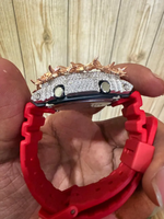 Montre en acier inoxydable de luxe antique à quartz, sertie de moissanite et de diamants, avec pierres éclatantes et fermoir écologique – Vente chaude
