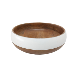 Bol à fruits en bois populaire de forme ronde fini naturel pour la maison et les hôtels de table nourriture et collations servant des bols faits à la main - Product Image 1