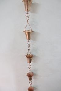 Cadena de lluvia de metal Decoración de jardín única Cadena de lluvia para exteriores e interiores para cascada Diseño personalizado con el precio más barato - Product Image 4