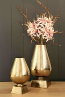 Vase de sol Art Déco moderne en aluminium fait main avec poignée, couleurs personnalisables, écologique et résistant à la rouille, pour la décoration intérieure et de mariage