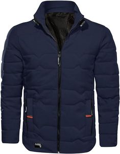 Coupe-vent léger et chaud à motif Veste imperméable à bulles pour hommes Manteau d'hiver matelassé Veste à bulles extérieure personnalisée OEM - Product Image 2