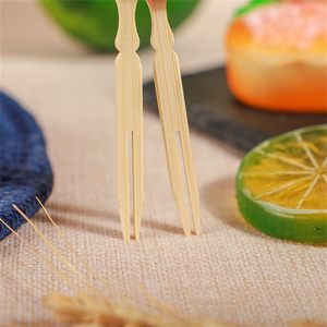 Palillos de Bambú Planos Naturales y Elegantes, de Grado Alimenticio, Palillos de Bambú de 90 mm con Dos Puntas para Fruta, Venta al por Mayor - Product Image 5