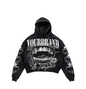 Ensemble deux pièces de survêtement imprimé personnalisé | Sweat à capuche surdimensionné et pantalon de jogger | Streetwear Flame Design | Tenue de mode unisexe - Product Image 3