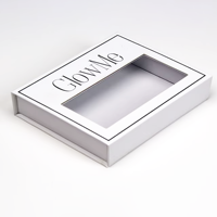 Boîte d'emballage à fenêtre personnalisée avec logo personnalisé pour palette d'ombres à paupières