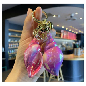 Llavero de Concha Marina, Estilo Costero, Colgante de Acrílico con Forma de Concha, Regalo Romántico para Parejas, Decoración Moderna para Bolsos y Llaves - Product Image 3