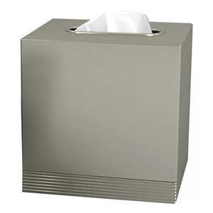Caja de pañuelos cuadrada de acero inoxidable pulido brillante, moderna y duradera, de lujo, modelo TB40, la más vendida de Queen Decor, para exigentes clientes. - Product Image 1