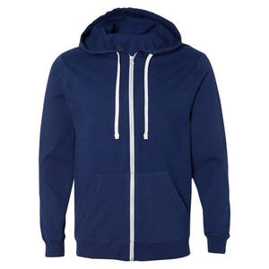 Vêtements d'hiver Vêtements à capuche avec fermeture éclair pour hommes Street Wear Manches longues Loose Casual Fleece Cotton Hoodies - Product Image 1