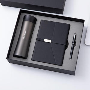 Juego de Papelería Empresarial Ecológico Cuatro en Uno 2025, Venta al Por Mayor OEM, Tamaño A5, Caja de Regalo, Taza Térmica, Cuaderno de Cuero PU para Oficina - Product Image 3