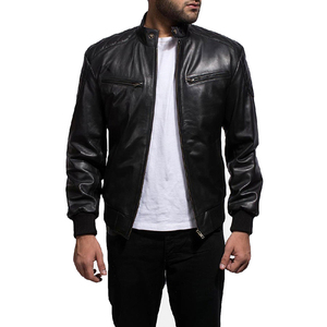 Chaqueta de cuero de moda Hombres Chaqueta ajustada hecha en Pakistán Moda mejor edición Chaquetas de cuero para hombres - Product Image 1