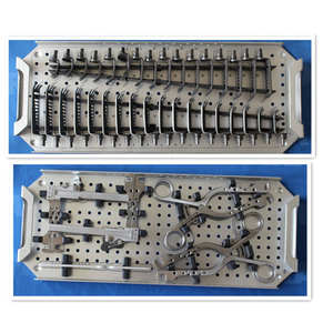 Ensemble de Stérilisation d'Instruments d'Artroscopie pour Épaule, Fixation de la Colonne Vertébrale, Vis Pédiaculaires, Détresseurs et Retracteurs Lombaires en Acier Inoxydable - Product Image 1