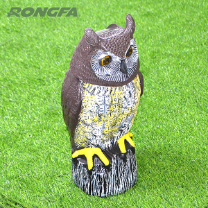 Pájaro espantapájaros cabeza giratoria sonido búho merodeador señuelo protección repelente plagas espantapájaros - Product Image 2