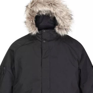 Nouvelle parka pour homme de style tendance, avec col montant, logo frontal, fermeture éclair, vente en gros, parka personnalisée de haute qualité - Product Image 2