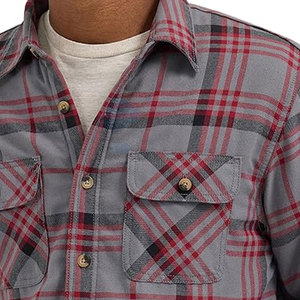 Chemise-veste classique pour homme à manches longues doublée en sherpa, chemise en flanelle chaude d'hiver pour un confort quotidien - Product Image 4